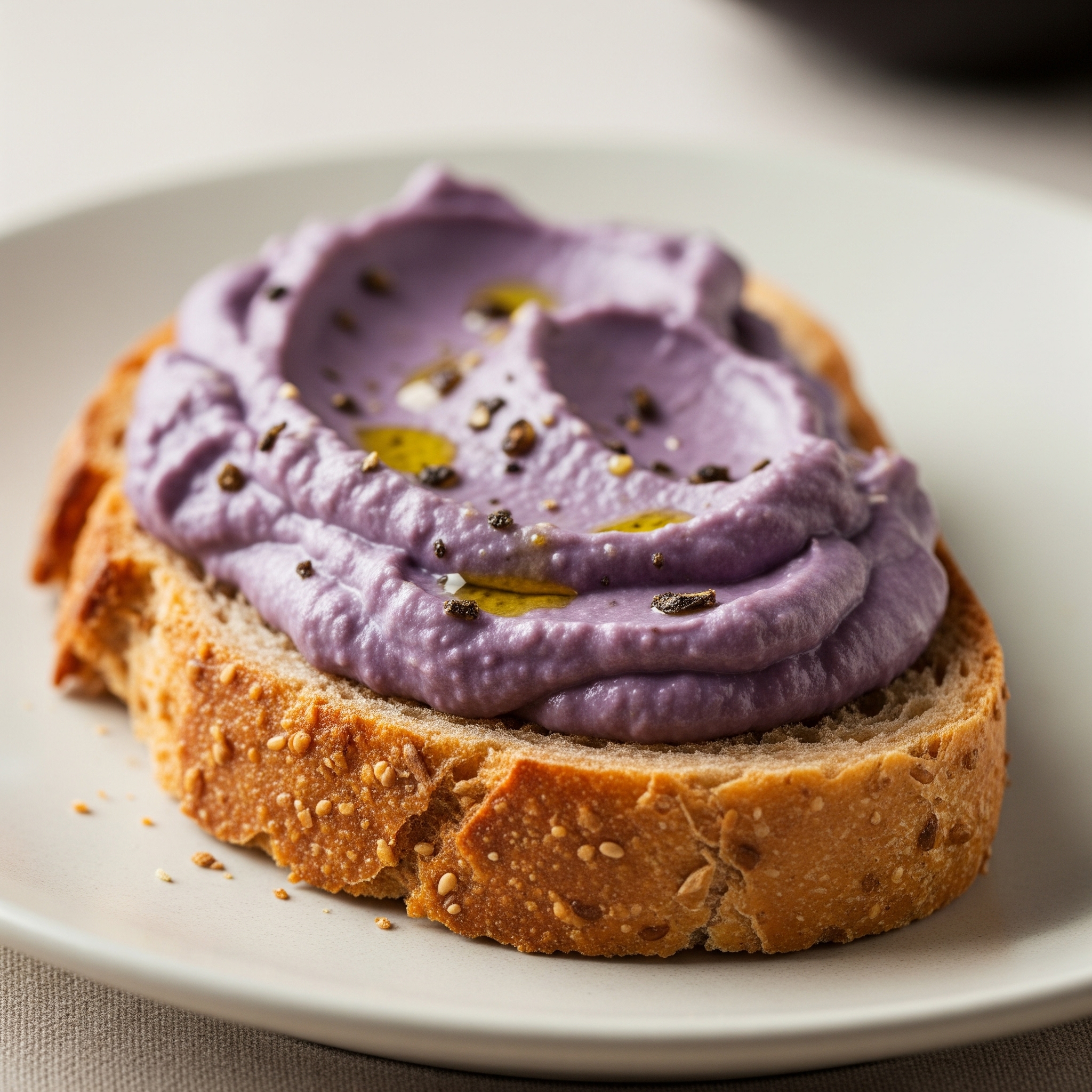 Vollkornbrot mit Auberginencreme