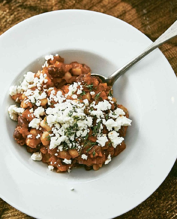 Bohneneintopf mit Feta
