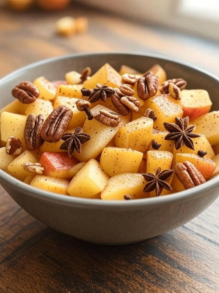 Gewürzapfel mit Pekannüssen