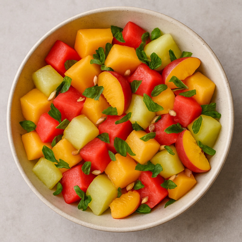 Melonensalat mit Minze