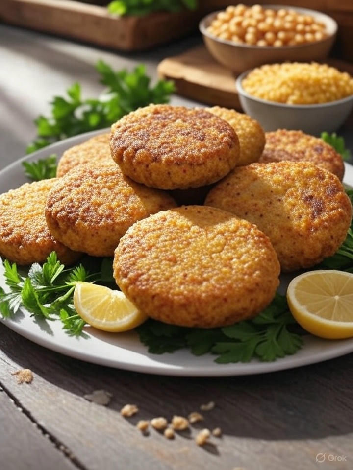 Kichererbsen-Bulgur-Puffer